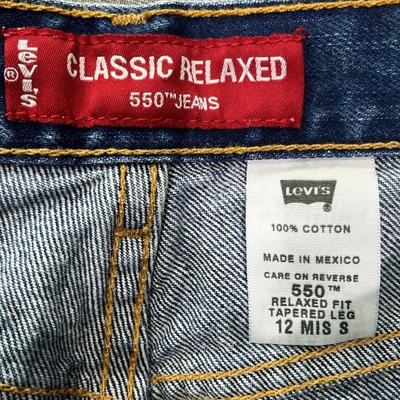 Levi’s Y2K Classic Relaxed Tapered Leg 550 Jeans Sz 12 MIS S - Picture 4 of 9